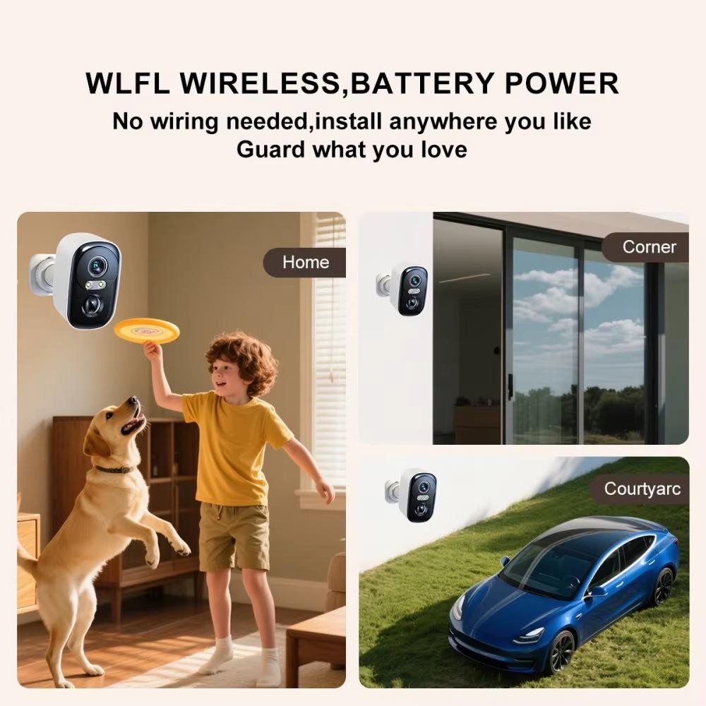 Wireless Ultra HD Home Camera with Low Power Battery and Smart Monitoring