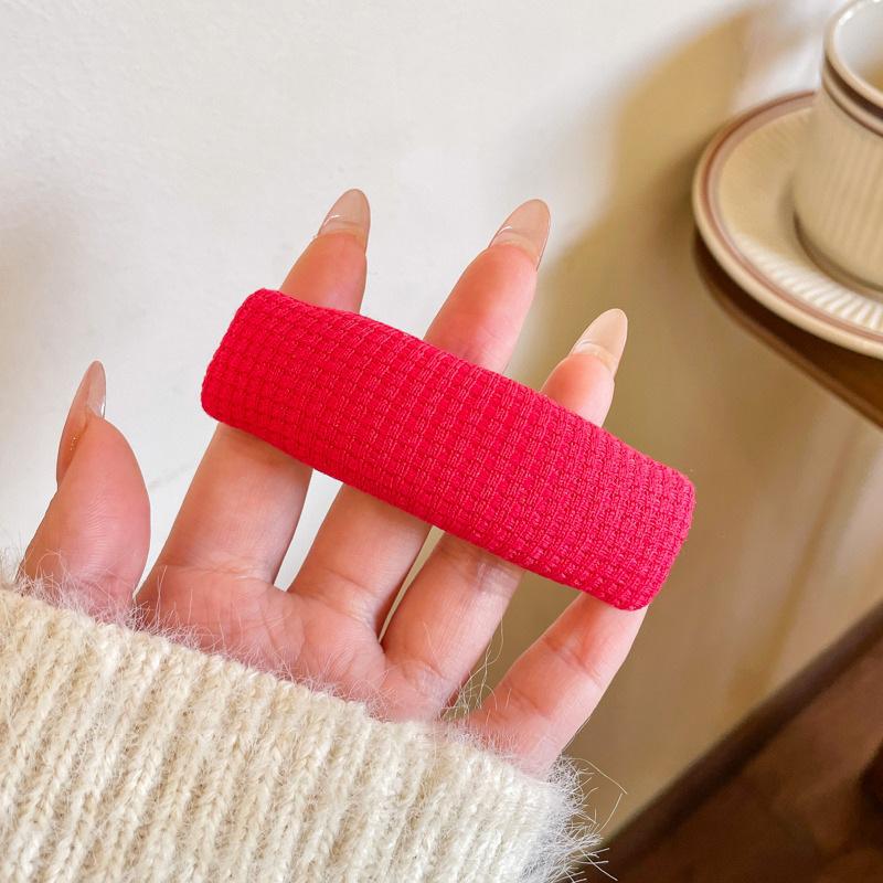 Coffee Houndstooth Hair Clip for Side Bangs - Baby BB Clip Hairpin for Autumn/Winter