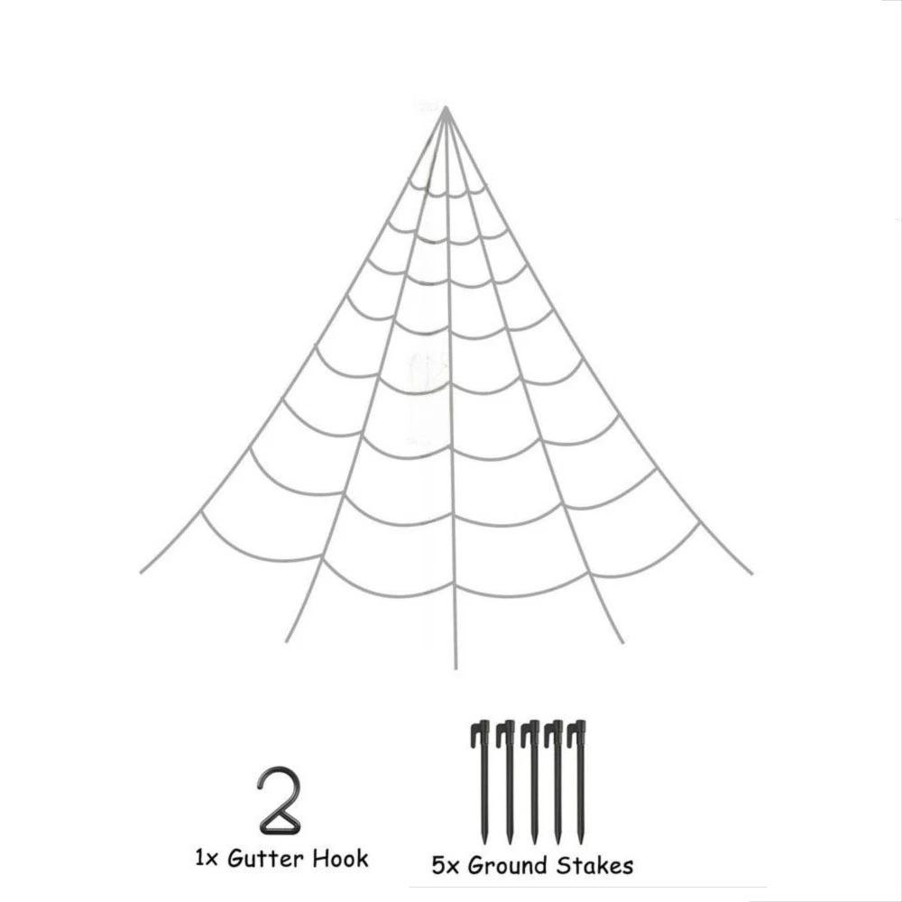 Soft Halloween Triangle Spider Extra Large Spider Web Decoration  For Halloween Party