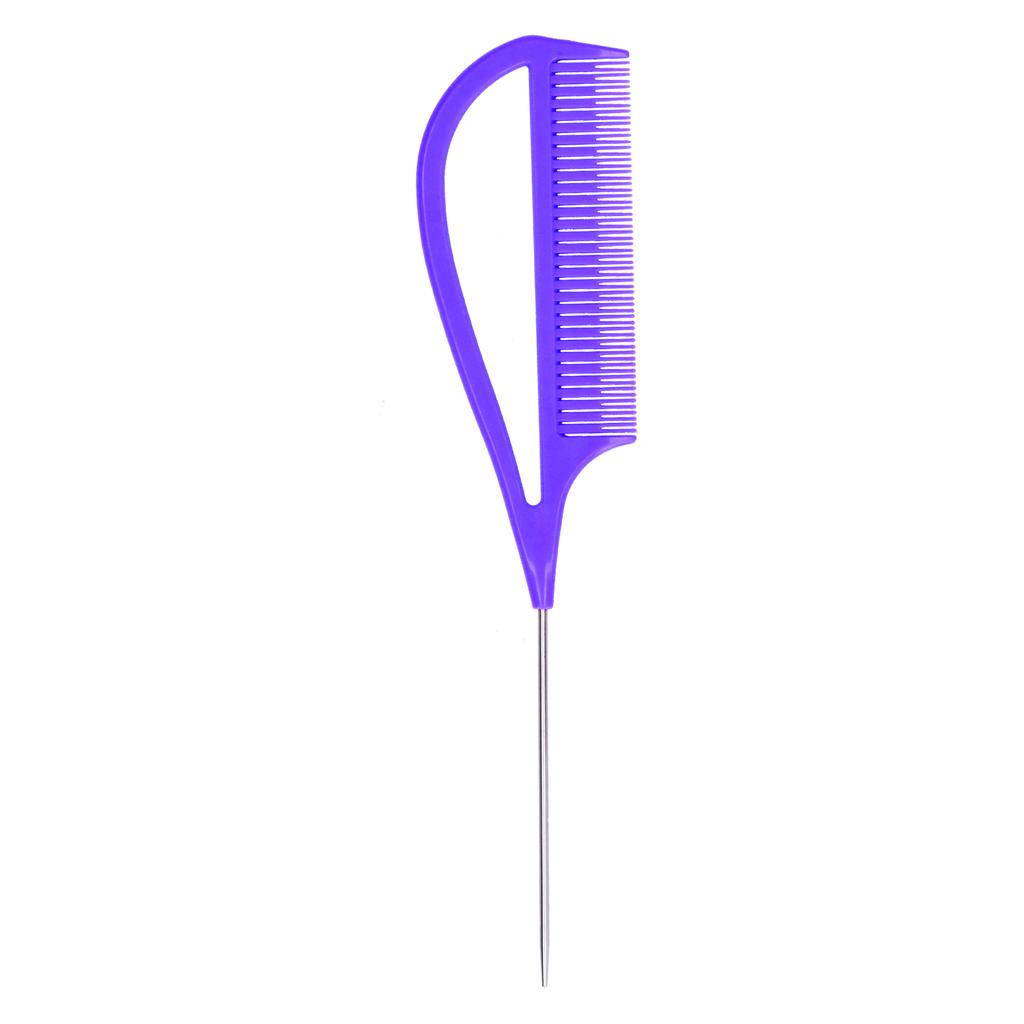Hair Highlighting Tail Comb AntiStatic Hair Styling Comb for Barber Salon Home(Purple )