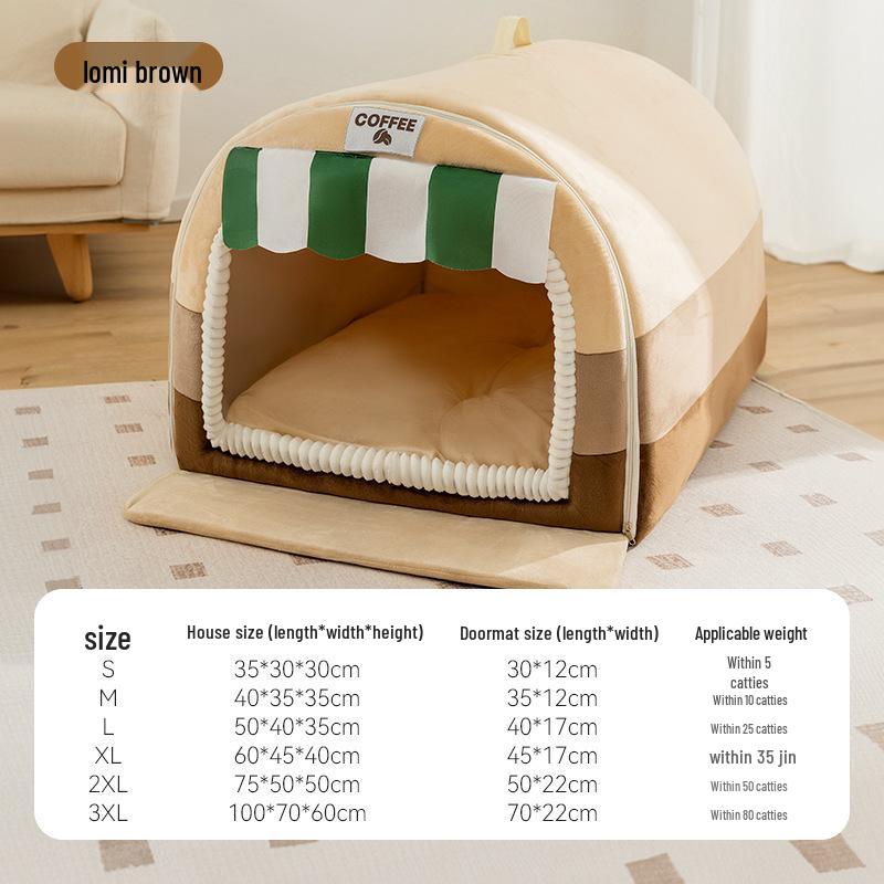 Fully Enclosed Waterproof Pet Nest for Dogs & Cats - Autumn/Winter