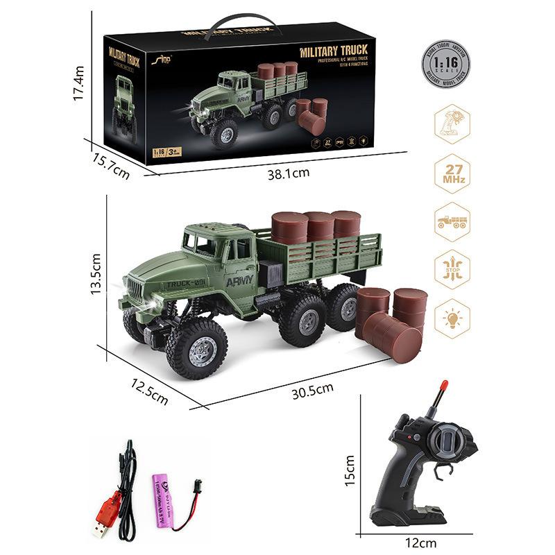 High-Standard 6Wd Rc Army-Design Premium-Quality Transport-Truck Superior-Grade / Off-Road High-Standard Remote Top-Grade Control High-Standard