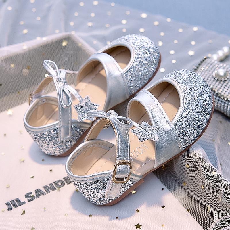 2026 Little Princess Pink Crystal Shoes - Sparkly Autumn Flats for Girls