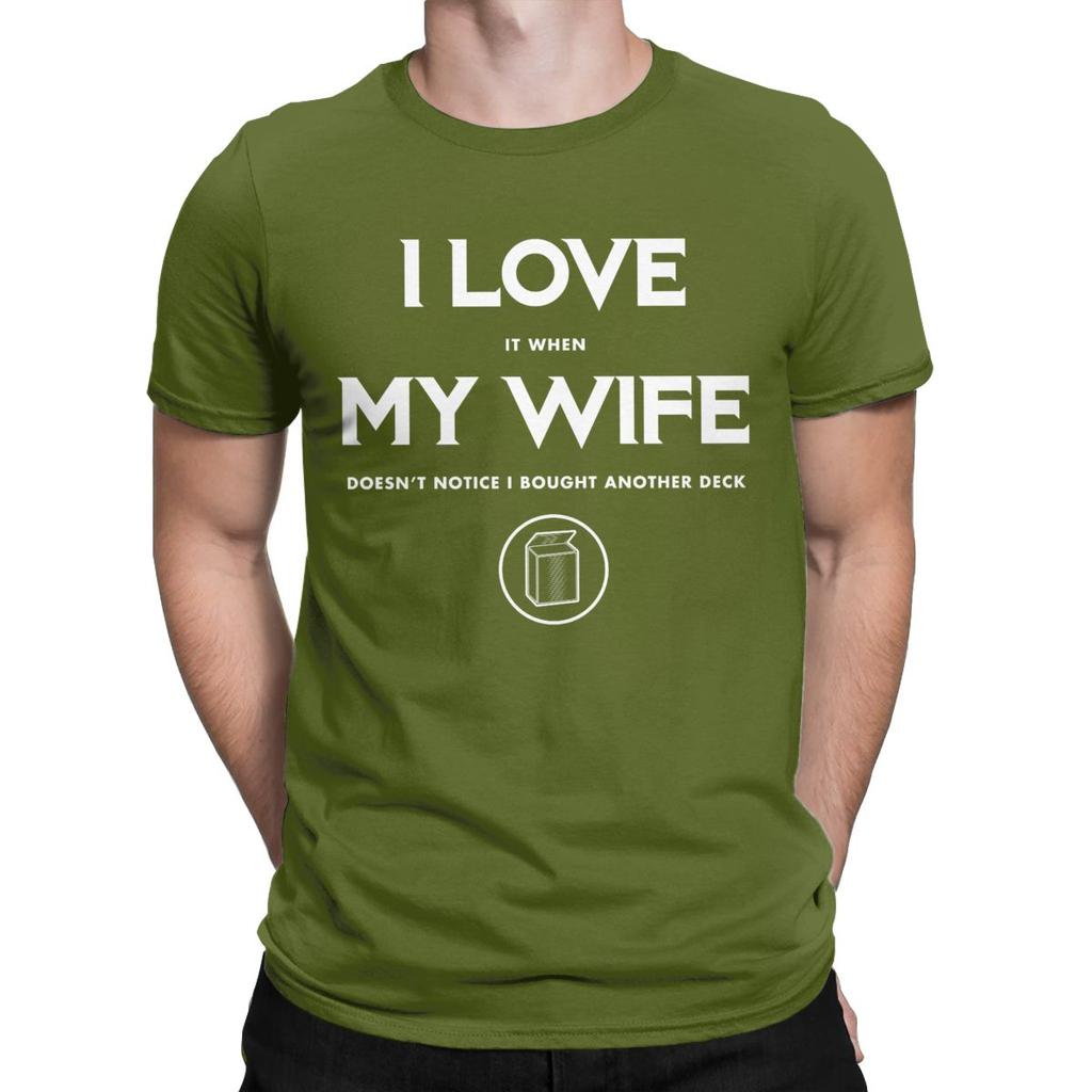 I LOVE MY WIFE Funny MTG Magic Gathering Men's T Shirt Casual Tee Shirt Short Sleeve Crewneck T-Shirts 100% Cotton Printed Tops