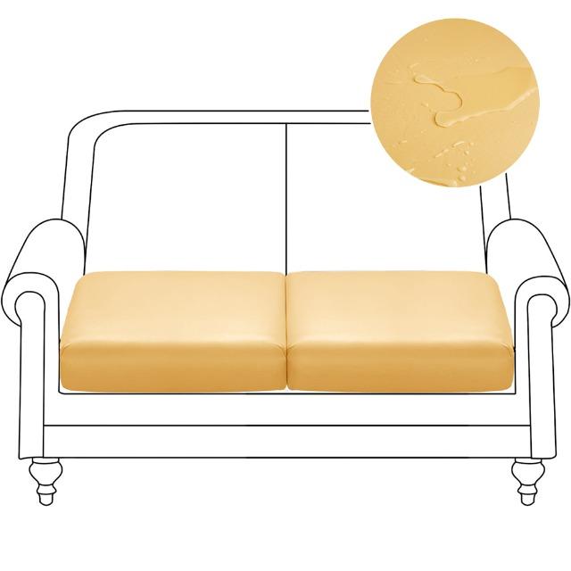 PU Leather Couch Cushion Sofa Covers Waterproof Stretch Couch Seat Slipcovers for Banquet Living Room Couch Furniture Protector Back Cushion Cover 3259₽