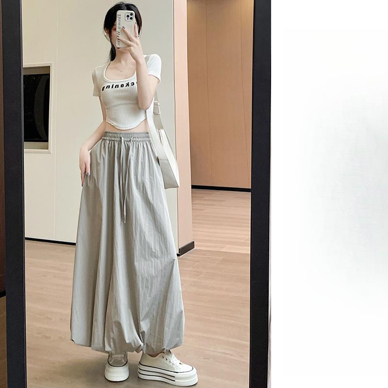 

Пушистая юбка-бутон женская летняя новая с высокой талией и тонкая А-силуэта юбка-фонарик XL