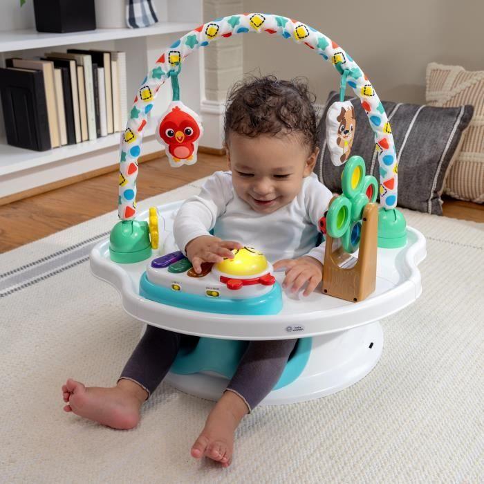 BABY EINSTEIN Siege bébé 3 en 1, Siege d'activités - Réhausseur de table avec arche de jeu avec jouets interactifs