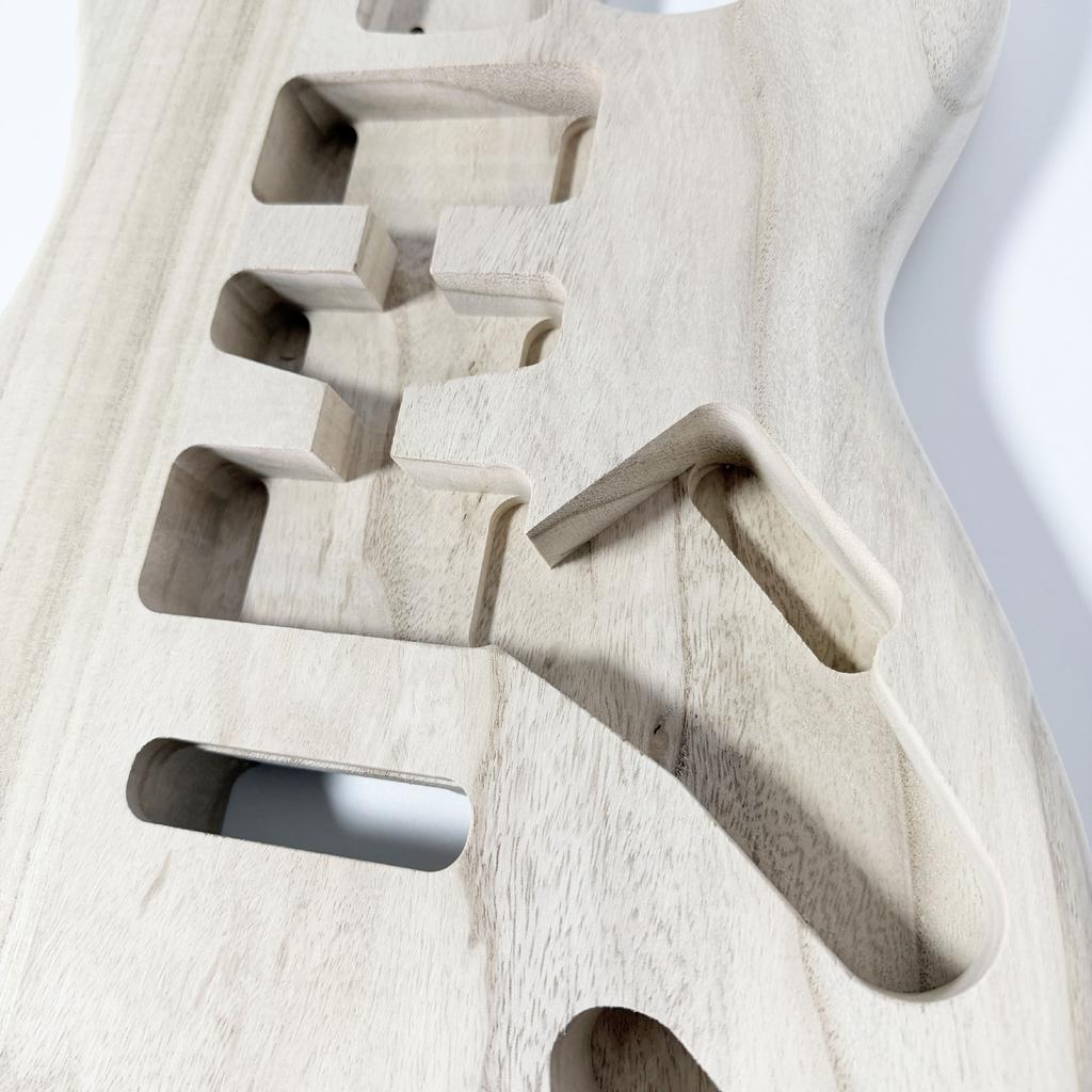 Double-Single-Double Electric Guitar Body Semi-finished Paulownia Wood Electric Guitar Body DIY Guitar Body for Painting and Spraying