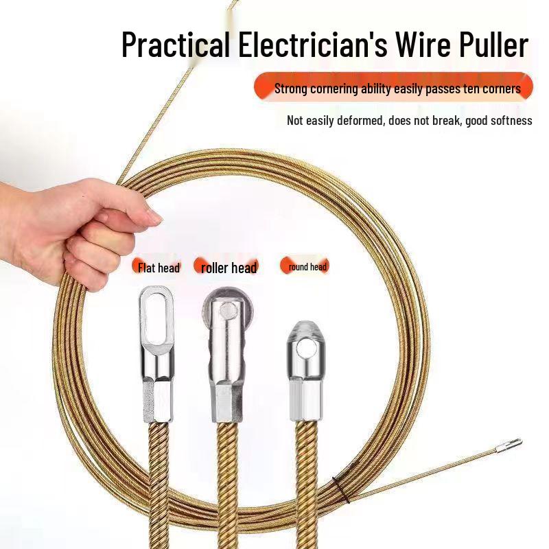 Ручной протяжной инструмент электрика - Инструмент для протяжки проводов из пружинной стали 5m