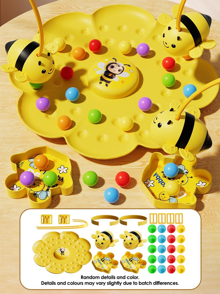 Kids Bee Magnetic Bead Toys Parent Child Interactive Board Game Fun Toys for Boys Girls Party Bee Hooking Toys Christmas Gifts