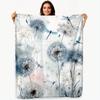 1pc Ultra-Soft Retro Dragonfly And Dandelion Pattern Flannel Blanket - Cozy Blanket, Suitable for Gifting, Bed Cover Or Sofa, Bed, Single Or Couple, R