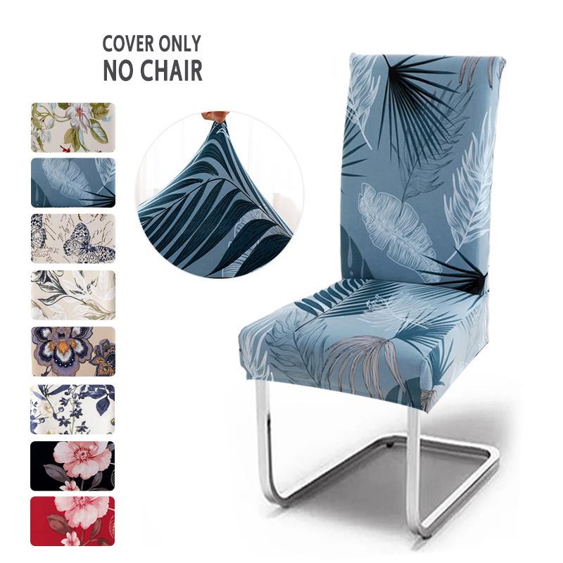 1/2/4/6Pcs Printed Dining Room Chair Coves Stretch Chair Slipcover Anti-slip Home Chair Seat Protector for Wedding Banquet Party