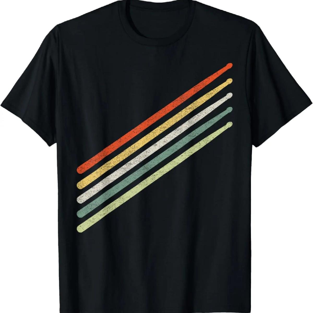 

Барабанщик Барабаны Барабанная установка Барабанные палочки Винтажная футболка XXXXXL чёрный