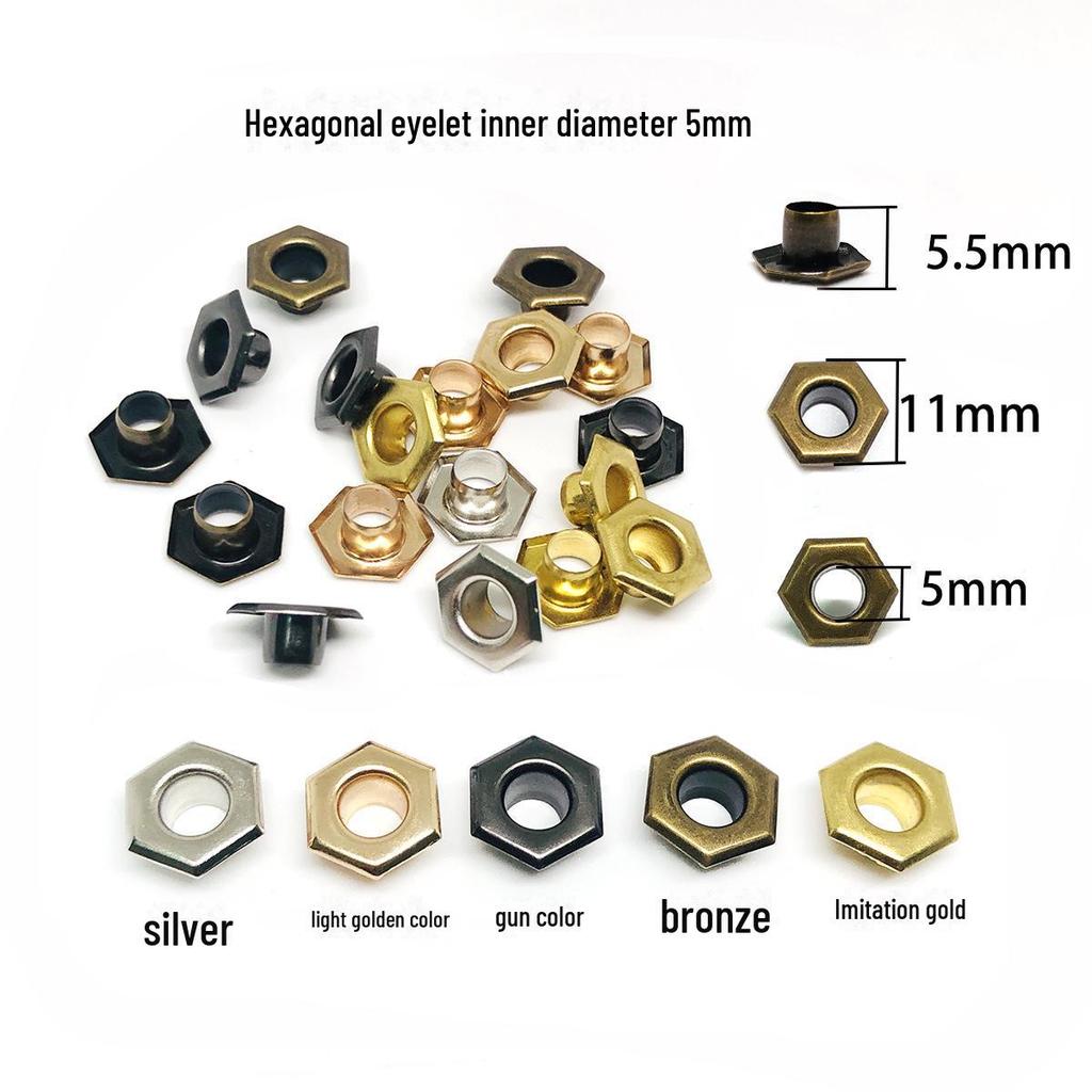 Sexkantigt Öljettspänne, Unikt Skosnöre Midjespänne, Skofäste, Gult Stötskydd, Bältesspänne