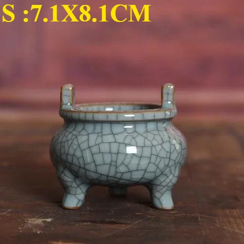 

Керамическая курильница для благовоний молитва жертвоприношение молитва о мире буддийские храмовые принадлежности буддийские инструменты три ножки gdf штатив горелка дзен