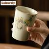 250ml Cute Cat Ru Kiln Ceramic Teacup Elegant Water Jug Master Cup Green Coke Cup Coffee Mug Tea Household Drinkware Accessories