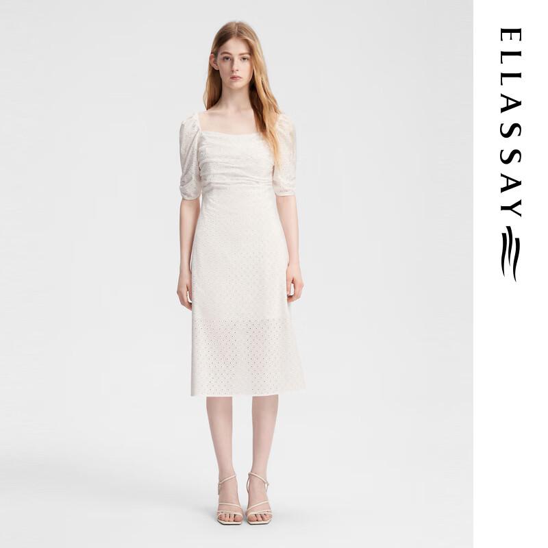 ELLASSAY Pure Cotton French Retro A-Line Midi Dress