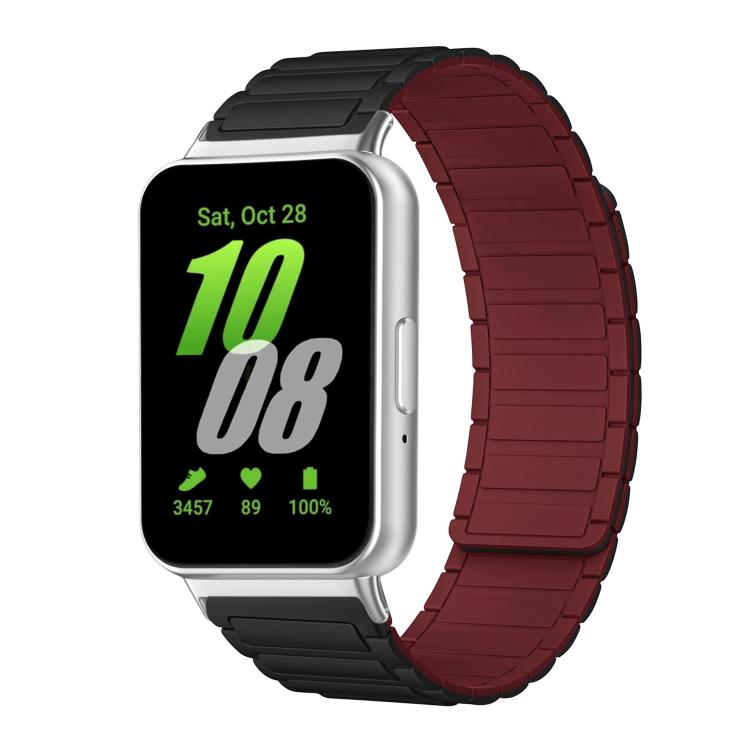 

Магнитный силиконовый ремешок для часов xDfind I-образной формы For Samsung Galaxy Fit3 SM-R390 красный