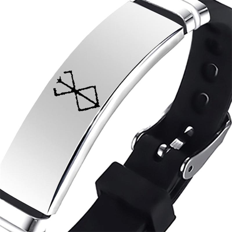Anime Berserk Symbol Stainless Steel Bracelet Sword Adjustable Wristband Jewelry