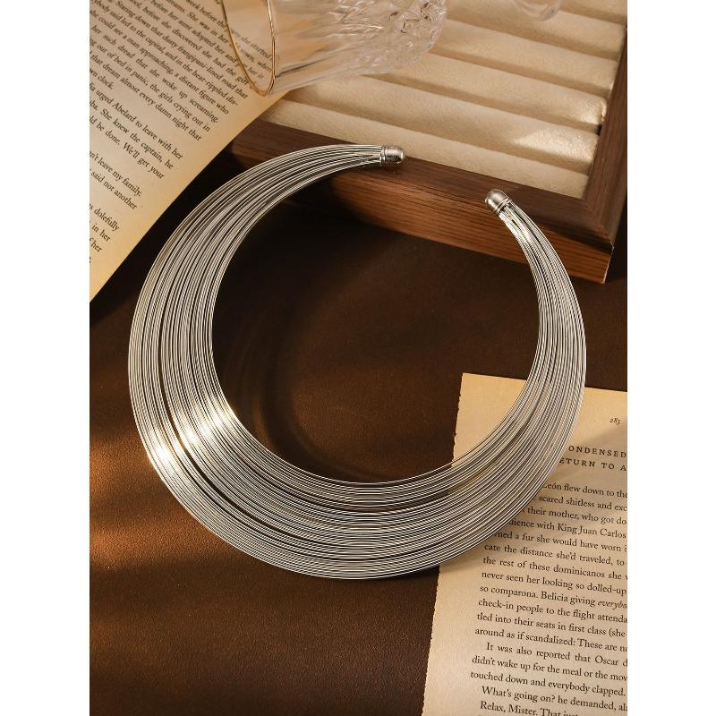 Collar Metal Collar Multi-layer Open Loop Necklace Accessory