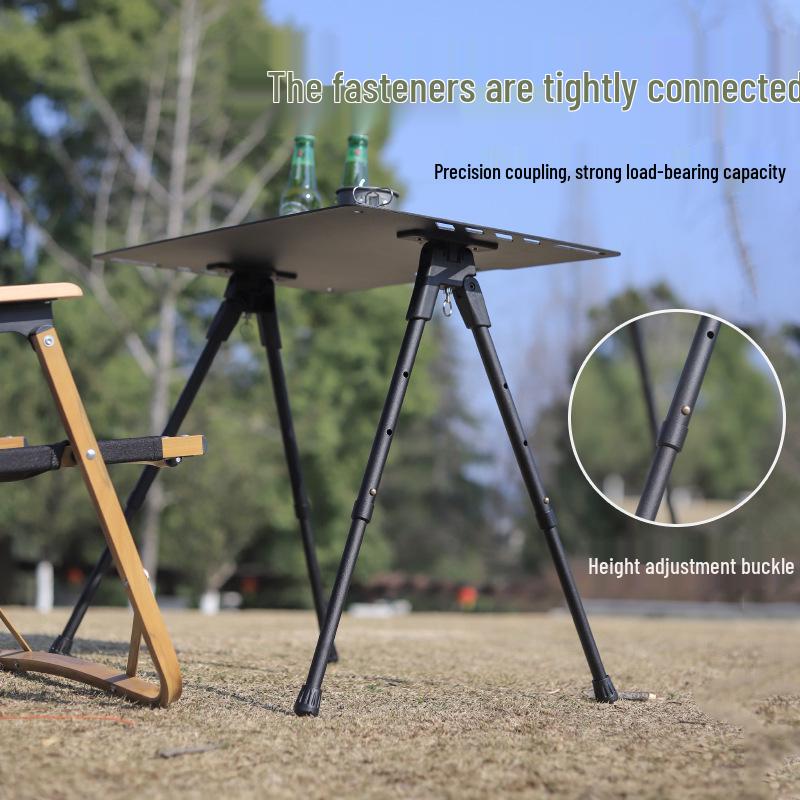 Black Folding Portable Tactical Outdoor Camping Table - Lightweight & Multifunctional for Picnic & More