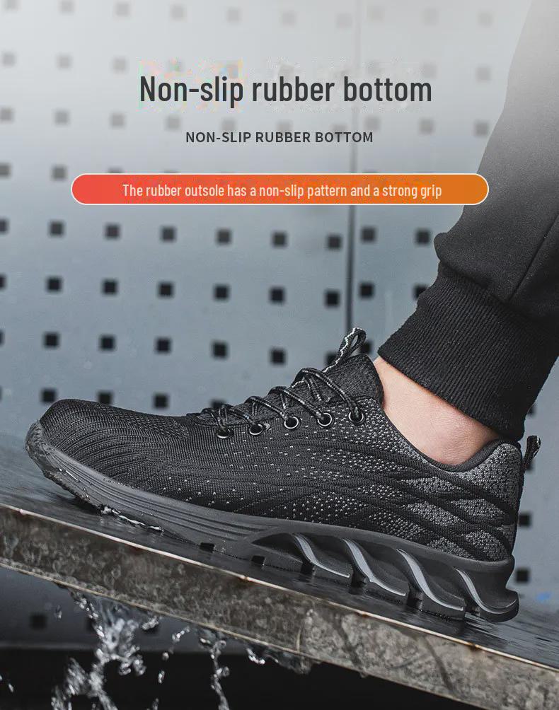 Men's Breathable Safety Shoes: Steel Toe, Anti-Smash & Anti-Stab Protection