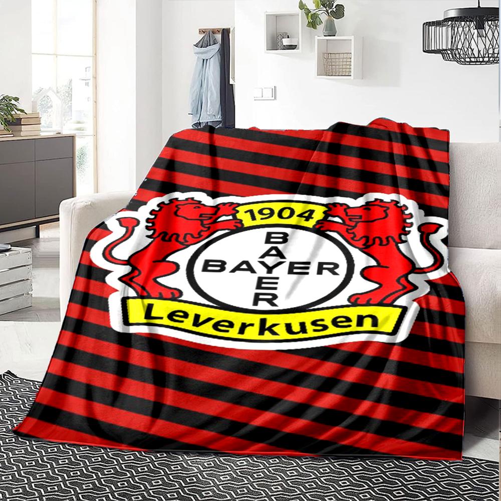 Bayer Leverkusen Theme Printed Blanket - Perfect for Couch, Bed, Travel & Outdoor Use | Machine Washable, Cozy & Durable.