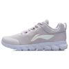 Li Ning Cushioning Breathable Low Top Running Shoes Women's Light Gray Purple ARHR136-2