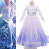 Snow Queen Frozen2 Cosplay Costume Elsa White Fancy Birthday Party Dress Outfit