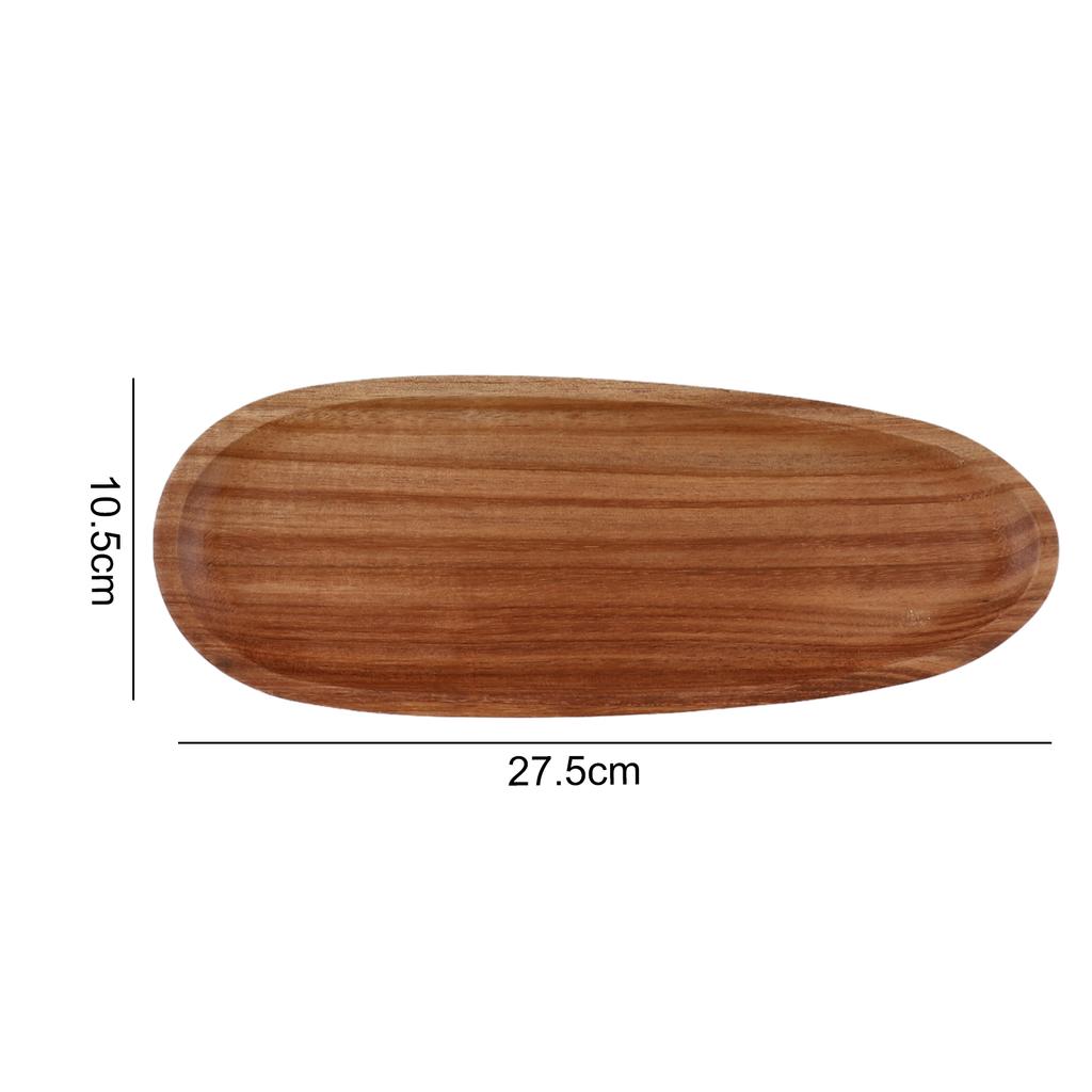 Wood Dinner Plates Irregular Oval Serving Tray Fruit Dishes Dry Fruit Sushi Tea Tray Bread Wooden Plate Home Decoration