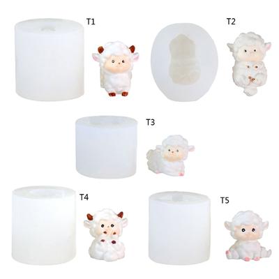 Mini Cute Sheep Silicone Molds DIY Epoxy Resin Molds Table Ornament Mould Candle Plaster Making Tool Easy To Clean