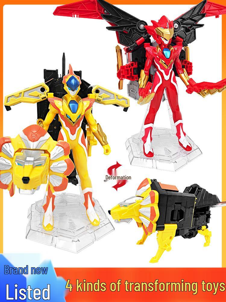 Dragon Warrior Star Source Transforming Robot Toy for Kids: King Kong Boy Star Transformation Device