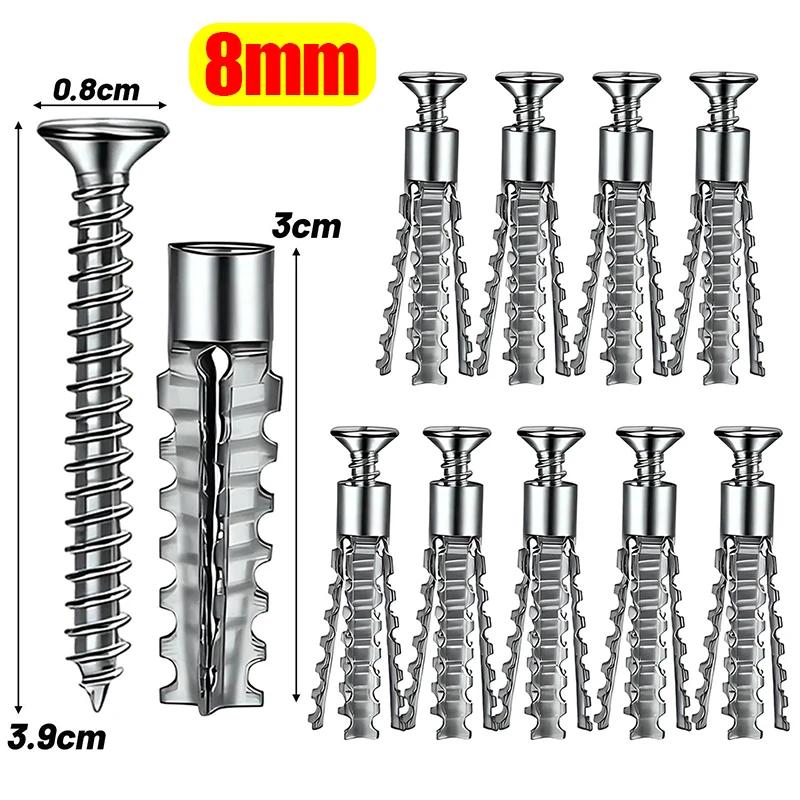 Carbon Steel Wall Anchor With Screws Heavy Duty Self Tapping Screw Drilling Plug Expansion Bolts Drywall Drilling Plug Fasteners