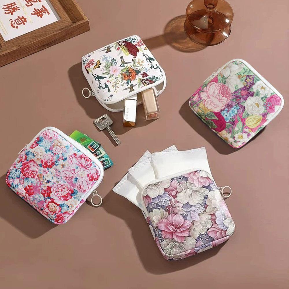 Creative Zipper Pouch Sanitary Pads Bag Large Capacity Multipurpose Cosmetic Bag Coin Purse Travel