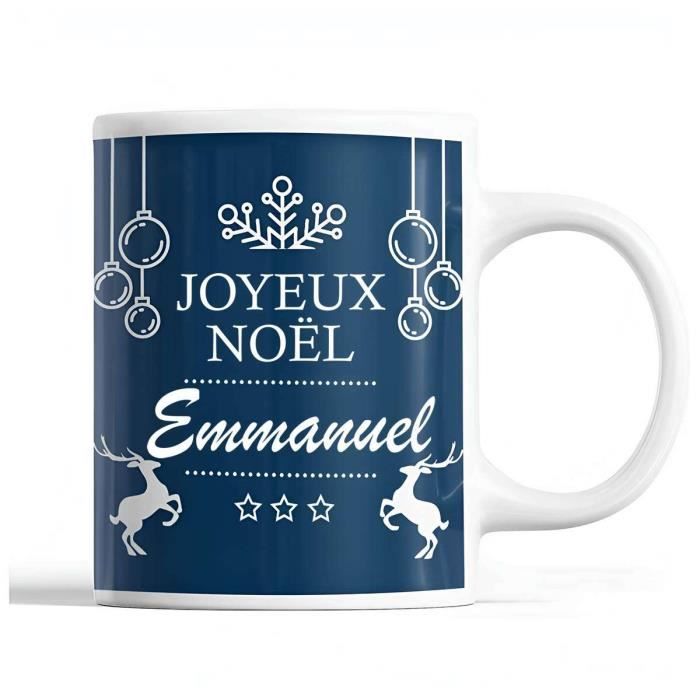 Mug - Noël Emmanuel - Ceramic - Front/Back Print - 325 Ml - Secret Santa Gift