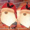 2 Pack Christmas Santa Claus Porch Light Cover Decorations Outdoor,red Lightpost/lamppost Covers For Holidays Home Door Decor - DD