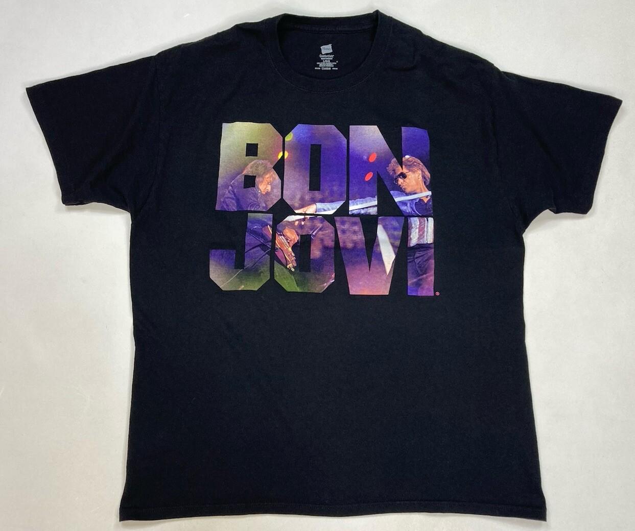 Bon Jovi Because We Can 2013 Graphic T-shirt Men Large Black Short Sleeve Music XL