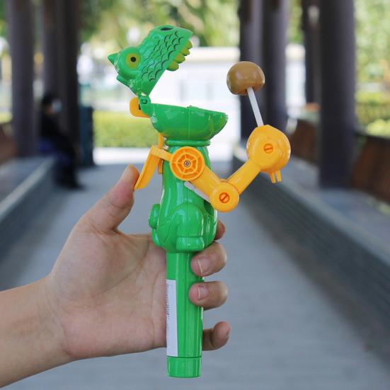 Dinosaurier-Lutscherhalter, lustiges Cartoon-Süßigkeitenaufbewahrungsspielzeug aus Kunststoff, kinderfreundliche Neuheit