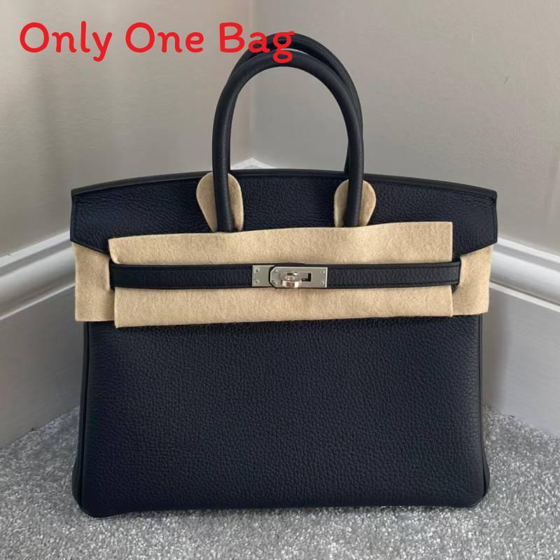 Leather Handbag With Silver Lock For Elegant Women Day Use