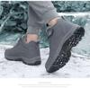 Cizme de iarnă pentru bărbați: Pantofi de mers și drumeție antiderapanți, căptușiți cu fleece, pentru persoane de vârstă mijlocie și în vârstă, cu talpă groasă.
