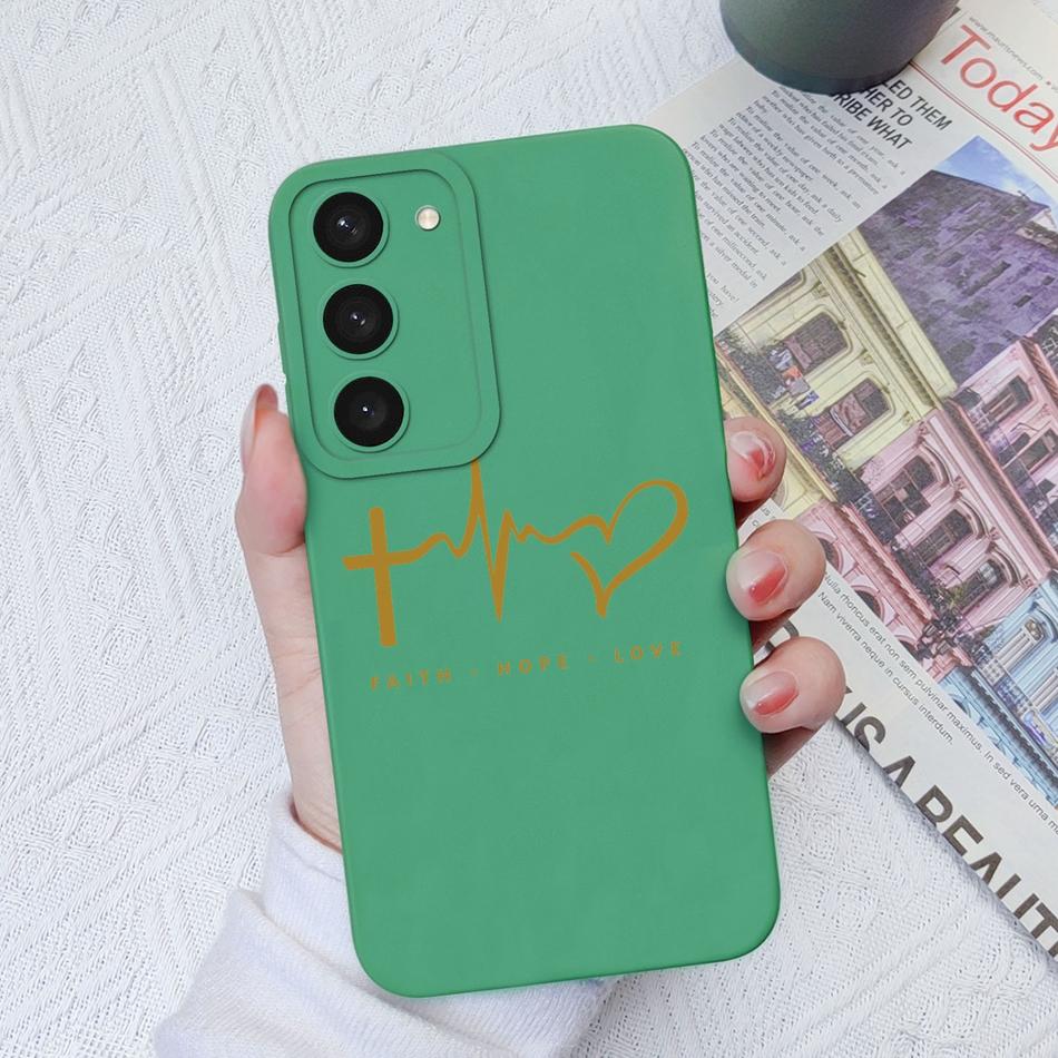 For Samsung S23 Ultra Plus FE Phone Cases Fashion Camera Protection Original Soft Liquid Silicone Cover For Samsung S 23 Shell