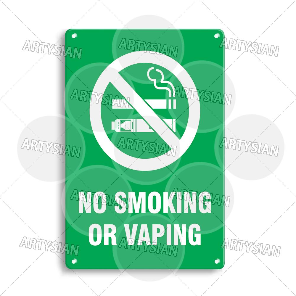 No Smoking Metal Sign Smoke Free Prohibition Warning Sign No Vaping Smokefree Plaque