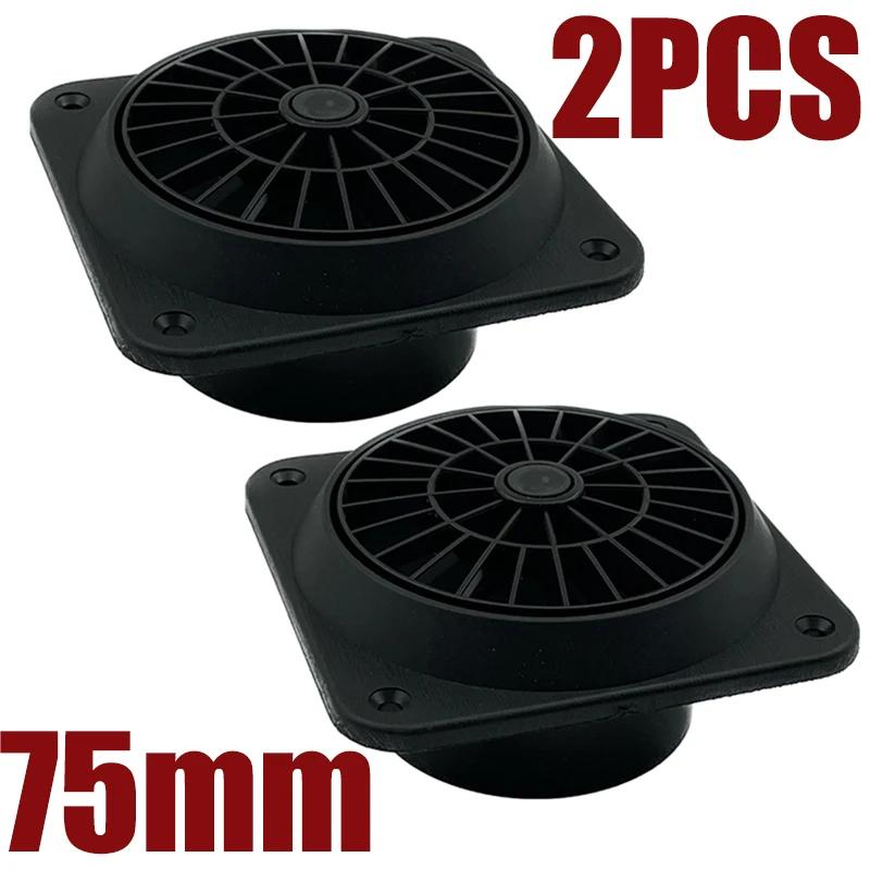 1/2/4/6X 75mm/3" Warm Diesel Heater Conditioner Ducting Duct Air Vent Outlet with Fan Black For Webasto Car Truck Camper VAN