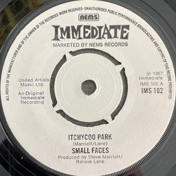 7inch Record SMALL FACES - Itchycoo Park IMS102 Immediate 1975 UK Rock Used