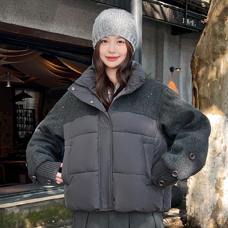 

Xiao Xiangfeng women s new cold and windproof lightweight thickened fluffy warm loose high-quality fabric casual sports Parker cotton jacket M