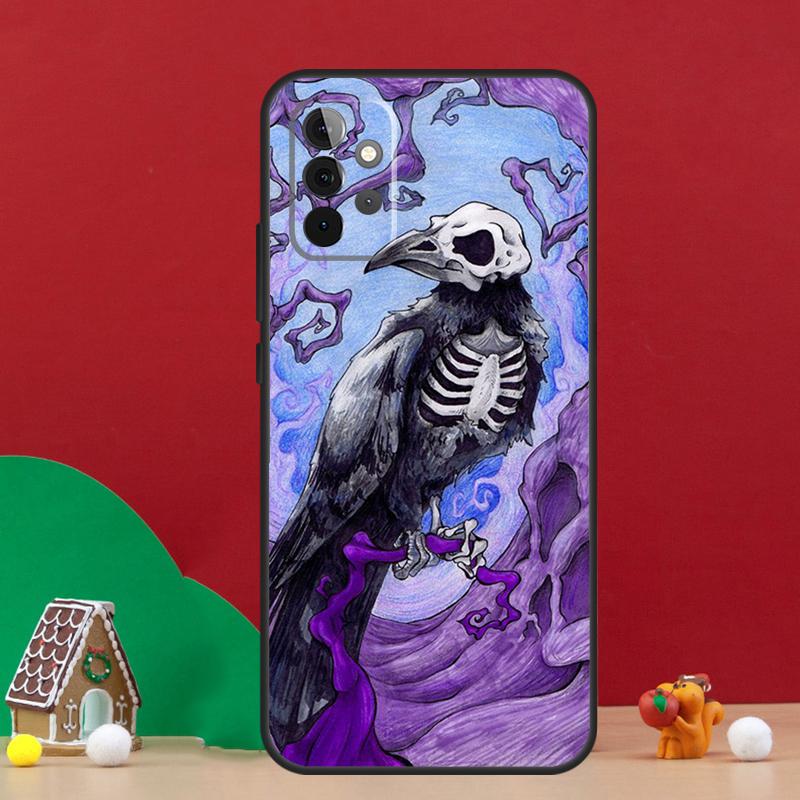 Crow Raven Dark Skull Case For Samsung Galaxy A56 A33 A13 A36 A23 A52 A32 A12 A54 A34 A14 A16 A53 A15 A35 A55 A17