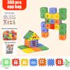 Non-Toxic Children Building Houses Building Blocks Assembling Toys Puzzle Large Particle Blocks Wall And Window Models Puzzle For Kids Toy