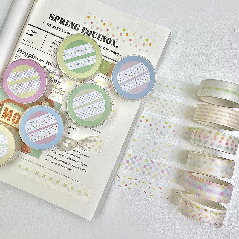 MINKYS 7pcs/lot Black Cat Decorative Tape Cute Cartoon Creative Washi Tape School Stationery