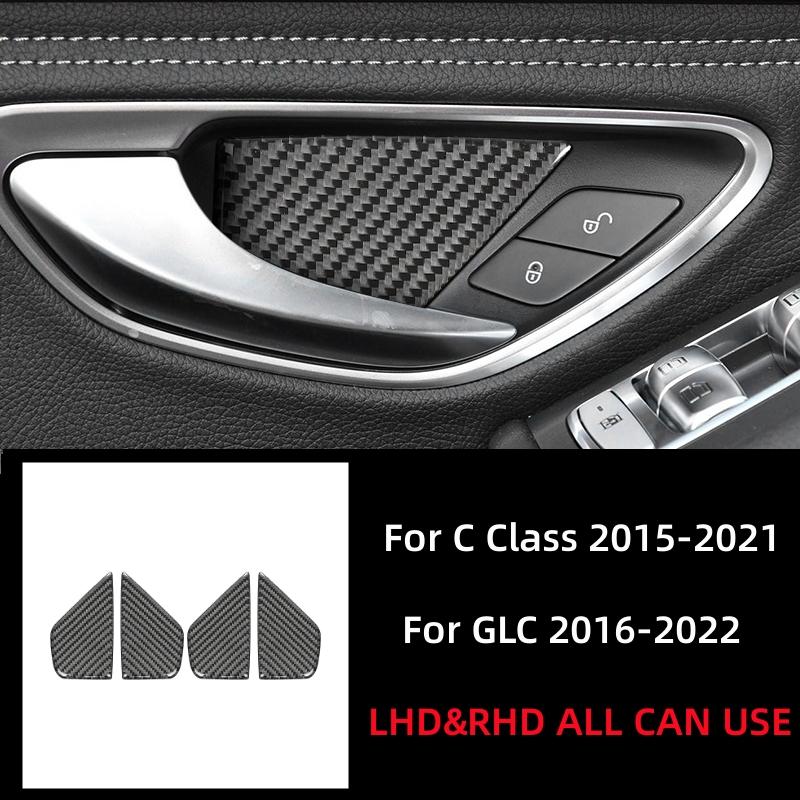 For Mercedes Benz C GLC Class W205 X253 Carbon Fiber Interior Modification Car Styling Decorative Stickers Cover Car Accessories
