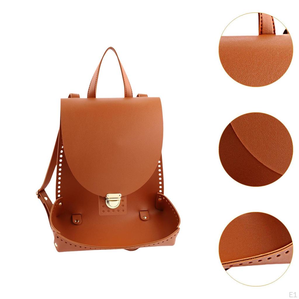 Taschenboden zum Häkeln Gewebt mit Löchern Verschluss Schnallen DIY Rucksack Herstellungsset